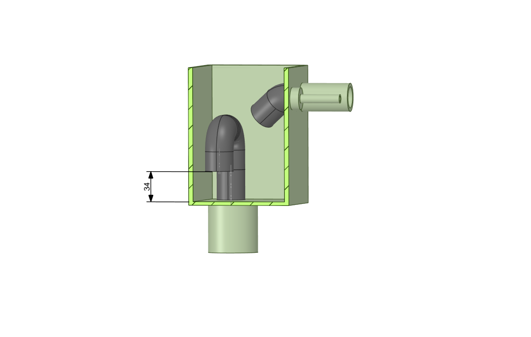 PE Spezial Siphon querschnitt